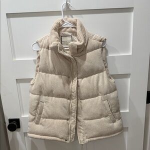 Bagatelle Beige Corduroy Puffer Vest